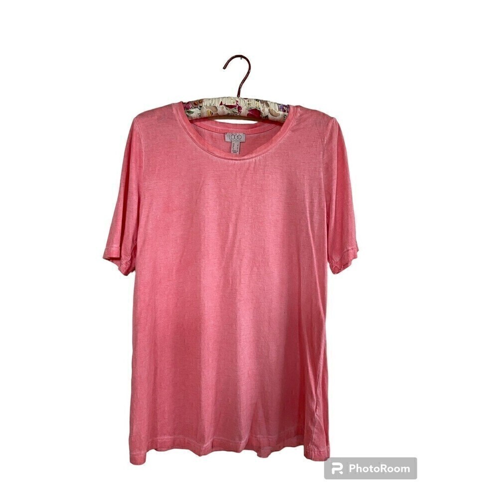LOGO By Lorie Goldstein Coral Short Sleeve Top. Sz.S